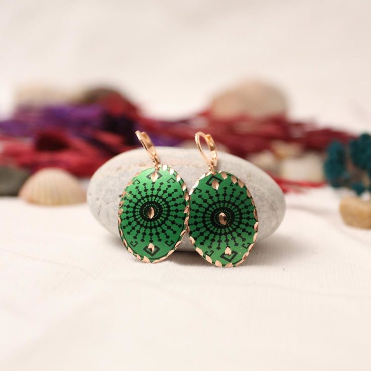 Copper Earrings Handmade Bohemian Earring Dangle