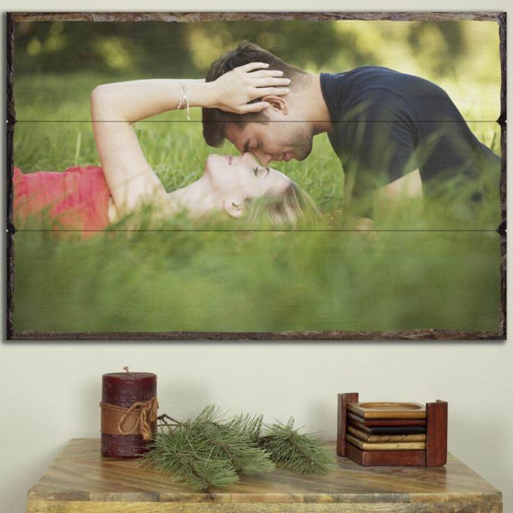 Wood Photo Cubes Photos Printed on Wood Pallet Photo Rustic Home Decor Couple Gifts for 5th Anniversary Gifts For Him Pictures on wood