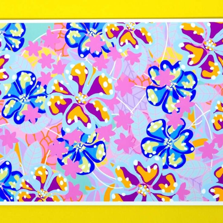 Blossom - Bold Botanicals' Wild Collection - Original Digital Art Print - Colourful Wild Florals Print 1