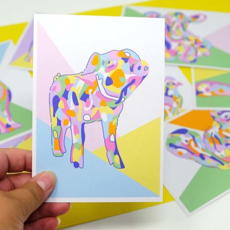 Cute and Colourful Animal Postcard Collection - 8 Blank Postcards - A6 Printed Postcards - Original Digital Illustrations