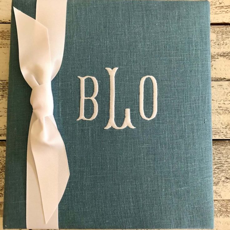 Handmade Monogrammed Baby Book
