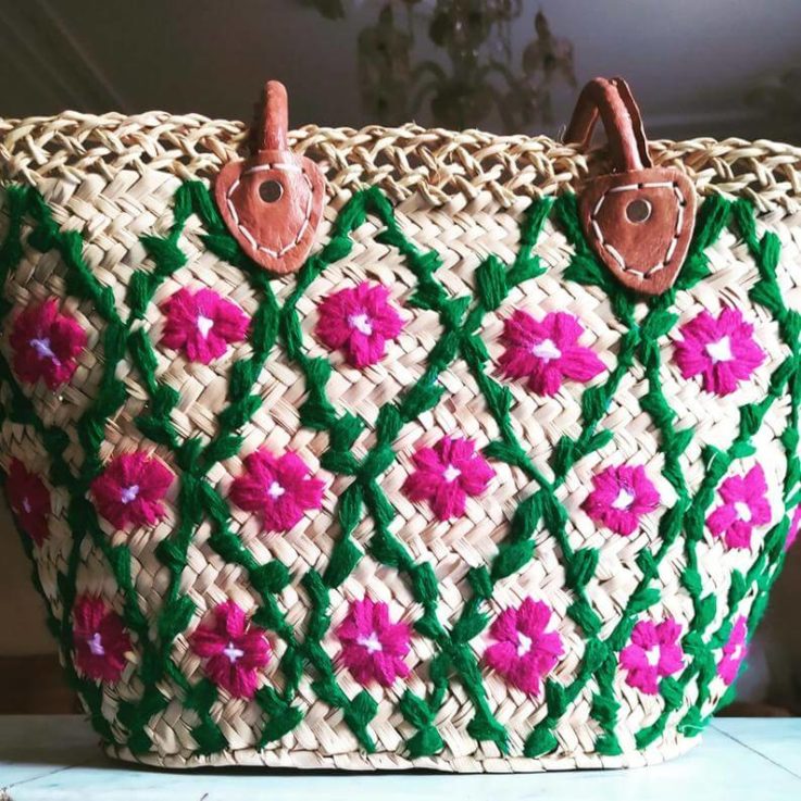 Palm leaf basket