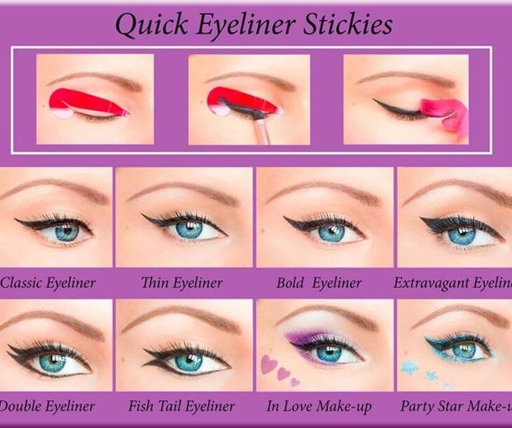 80 pcs Eyeliner Stencil Stickies Cosmetic Eye Makeup Tool Free Shipping NEW