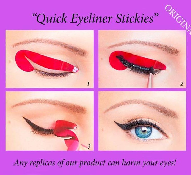 80 pcs Quick Eyeliner Stickies Stencils Cosmetic Eye Makeup Tool Free Shipping NEW