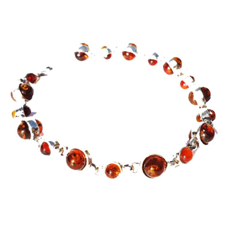 Delicate st. silver 925 fittings and small round multicolour baltic amber bracelet. Amber is smoothly polished. amber jewellery, bracelet