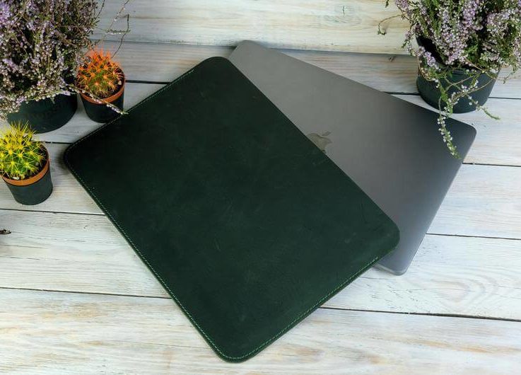 Leather cover for Macbook, Slim leather sleeve, Macbook 13 inch case,Macbook Pro 15 2020, Macbook Air 13 2020, Personalized Leather gift
