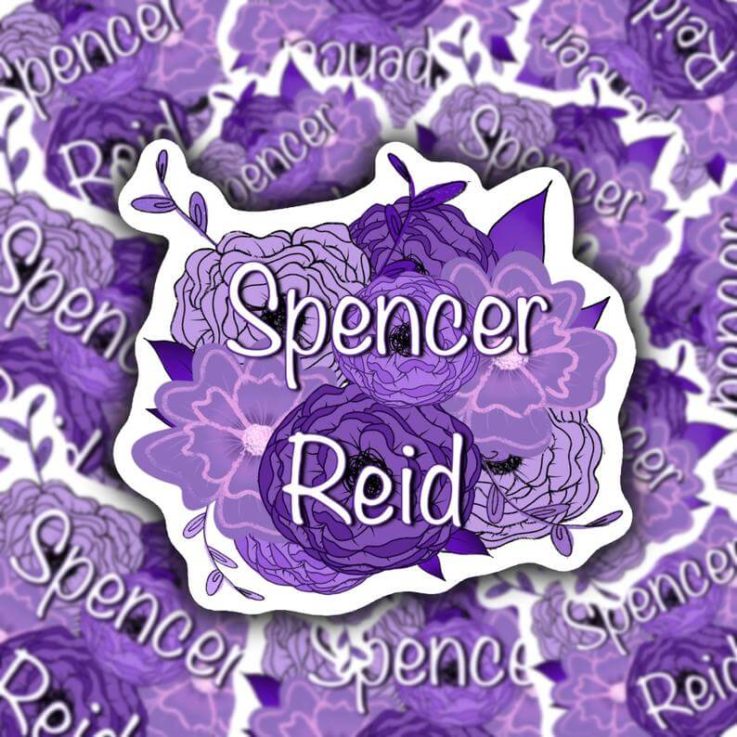 Spencer Reid Floral Vinyl Sticker