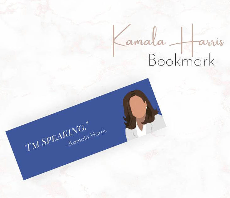 Kamala Harris Double Sided Bookmark Gift Ideas, Gifts Under 10, Stocking Stuffers, Client Gifts, Gifts for Mom, Gifts for Sister