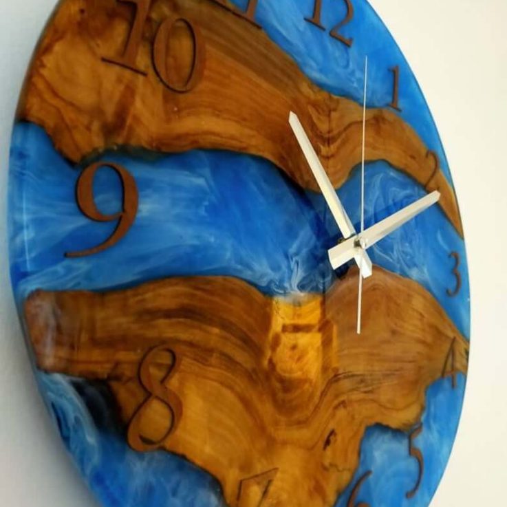 Epoxy clock, Resin clock, Clock for wall, Olive Wood Resin Wall Clock Wall Clock Wood Clock Wood Decor Wooden Clock Cool gClocks