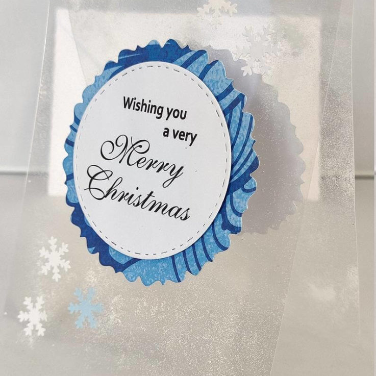 Handmade transparent card, Christmas, bespoke card, birthday, seasonal card, for him her, special card