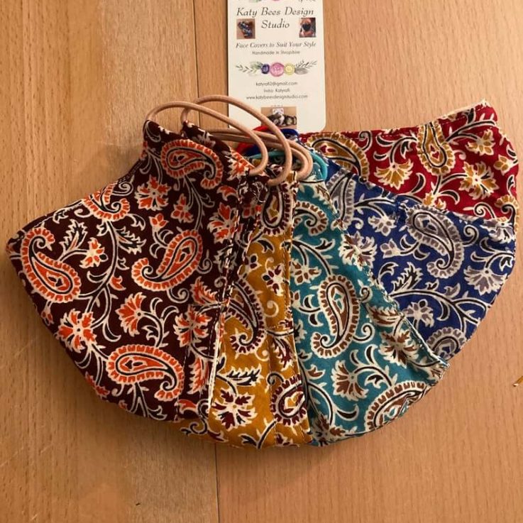 Indian Cotton Paisley Face Covers