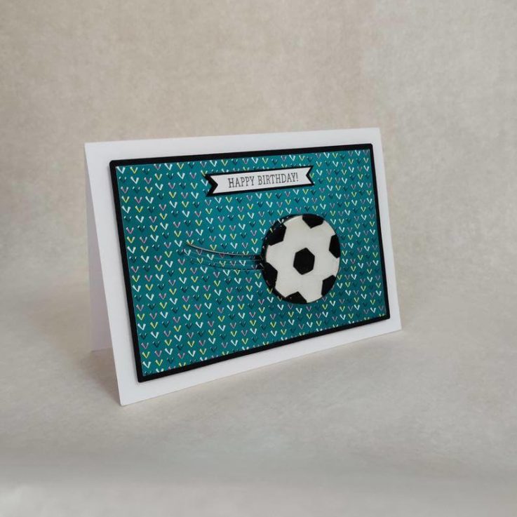 Interactive card with a spinning heart, ball, flower ootballbirthdayCuteCustomSurpriseBespokeAction card