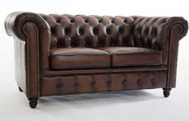 Leather Chesterfield Sofa Vintage Style Chair Duke