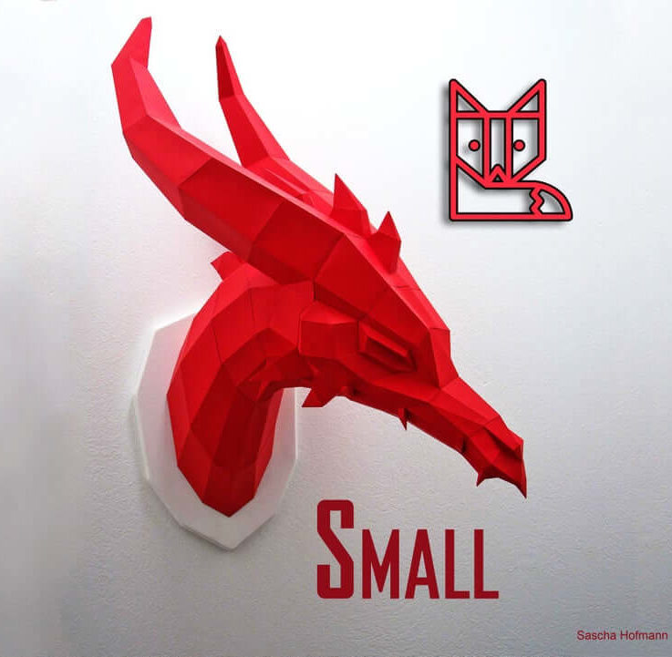 SMALL Dragon - Papercraft Kit