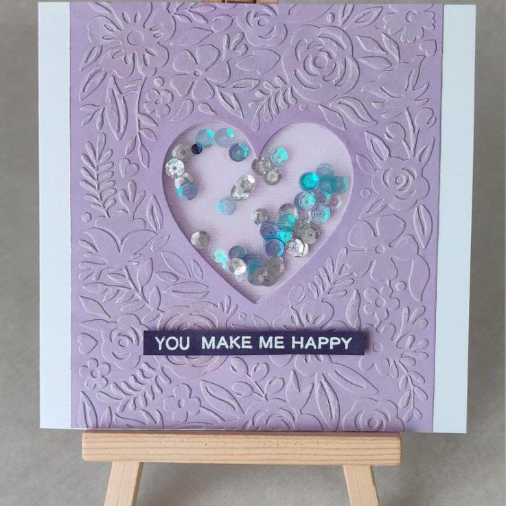 Shaker Card, handmade, bespoke card, with love, appreciation, birthday, for you