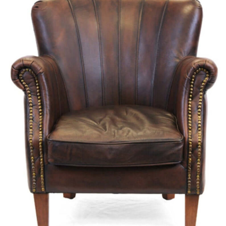 Sloane Leather Armchair Professor Chair Fireside Chair Hall Chair